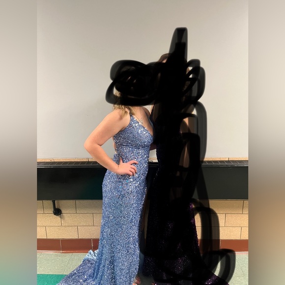 periwinkle prom dress, size 6 - Picture 5 of 5